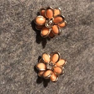 Diamond floral earrings